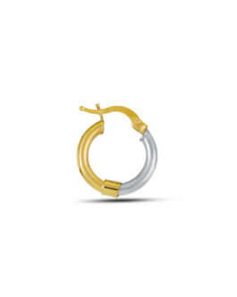 2 Colors Circle Gold Earring S...