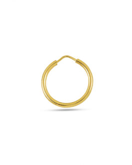 Circle Gold Earring Thin Oval ...