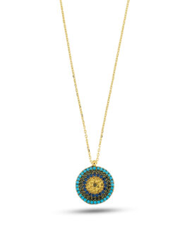 Evil Eye Bead Gold Necklace | ...