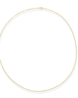 Oval Belcher Zincir Altın Kolye M | LD063