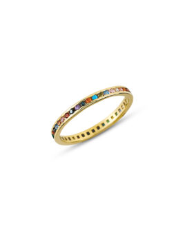 Gold Ring Multi Colors Stone |...